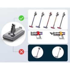 Asuncell, 3900 mAh batteri, Dyson, 21.5x11,7x 9.3cm, utstilling