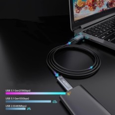 Optical cable Geohn.g USB A on USB C 15m, 10 GB / S, for VR and cameras