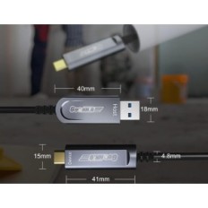 Câble optique Geohn.g USB A sur USB C 15m, 10 GB / S, pour VR et Caméras