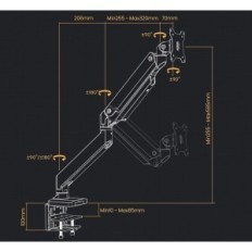 Nosilec za Puteren RZMM-231W, 17-49 '', do 18 kg, bela