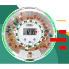 Dispensador automático de tabletas MedCA 28 días, con recordatorio de sonido