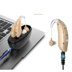 Audífono con control de volumen MEDCA con 4 modos, beige