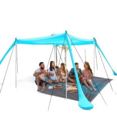 Namiot plażowy z daszkiem Riggoo 3x3 m, ochrona UV, na piknik