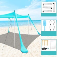 Strand sátor tető Riggoo 3x3 m, UV védelem, piknik