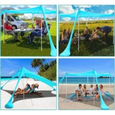 Strand telt Riggoo 3x3 m, UV beskyttelse, picnic