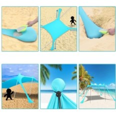 Namiot plażowy z daszkiem Riggoo 3x3 m, ochrona UV, na piknik