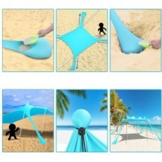 Namiot plażowy z daszkiem Riggoo 3x3 m, ochrona UV, na piknik