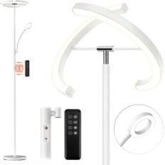 Fimei floor lamp, 240 W, 4 color lights, white