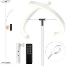 FIMEI-vloerlamp, 240 W, 4 kleurenverlichting, wit