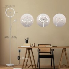 Lámpara de pie FIMEI, luces de 240 w, 4 colores, blanco