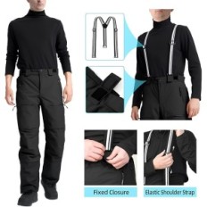 Pantalones de esquí Pioneer Camp Hombres, impermeables, aislados, Tamaño L